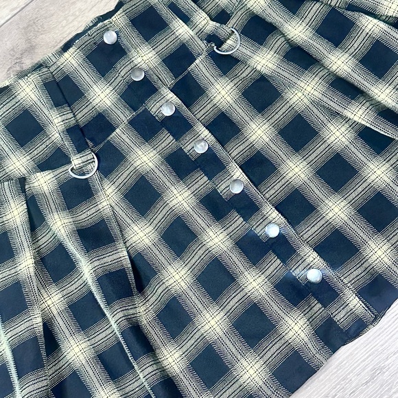 Hot Topic Y2K Style Yellow & Black Plaid Mini Skirt - Picture 7 of 13